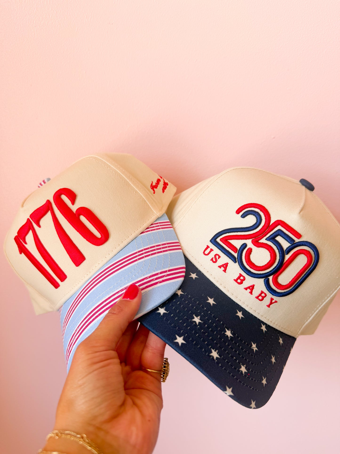 1776 Blue and Red Stripe Hat