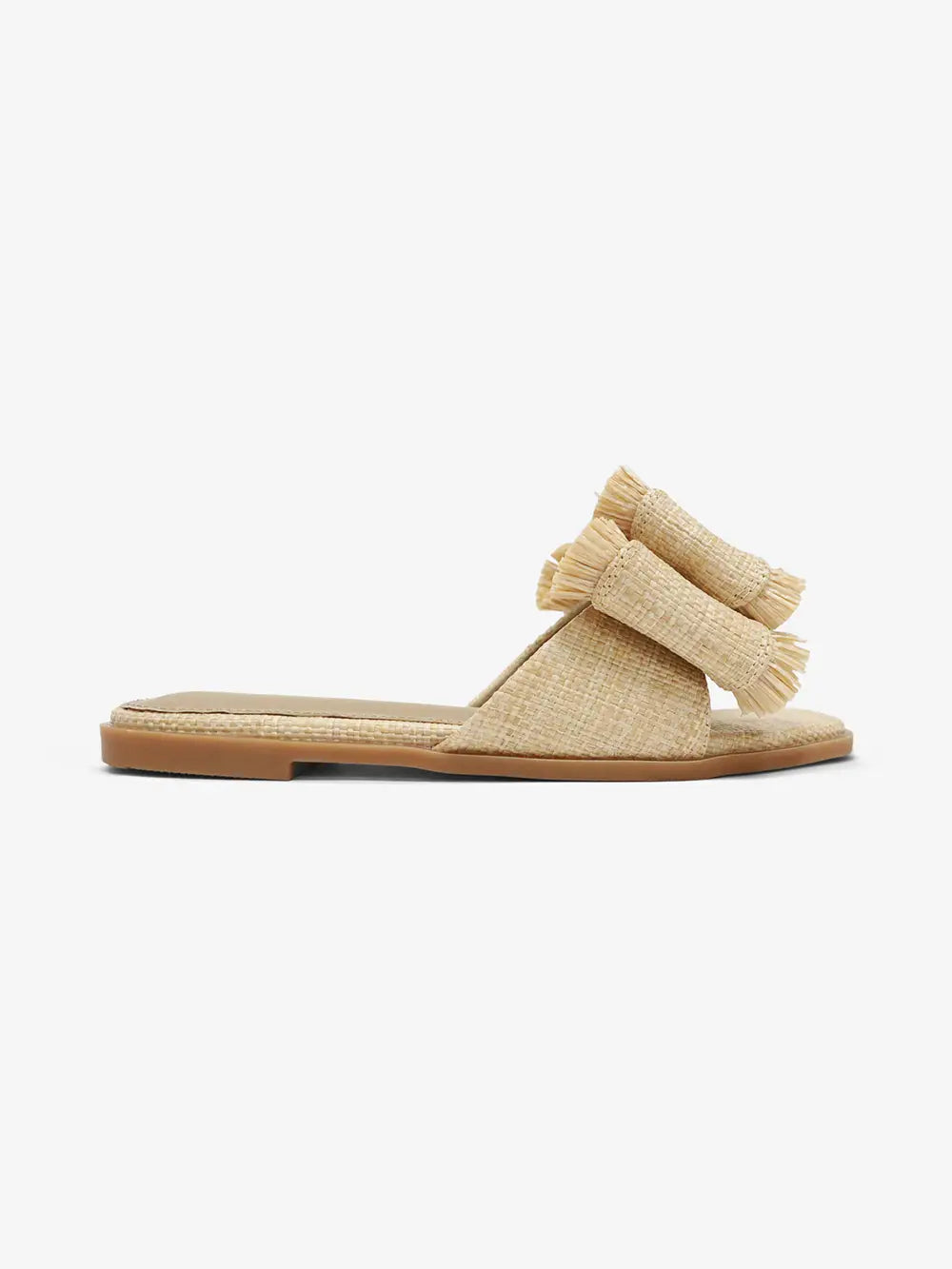 Raffia Natural Bow Sandals