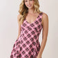 Tina Pink Plaid Athletic Dress