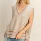 Hazel Tassel Detailed Oversized Sweater Vest