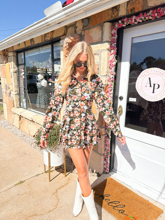 Sophia Floral Button Dress