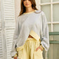Becky Grey and Yellow Terry Top