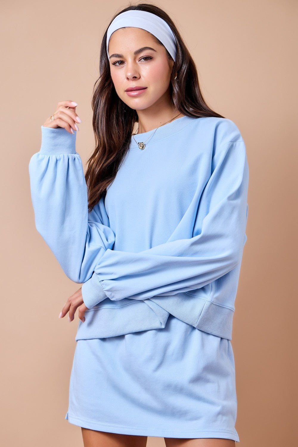 Dawn Mockneck Set Skort Blue