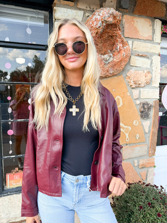 Luna Burgundy Coat