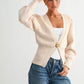 Evan Beige Cardigan