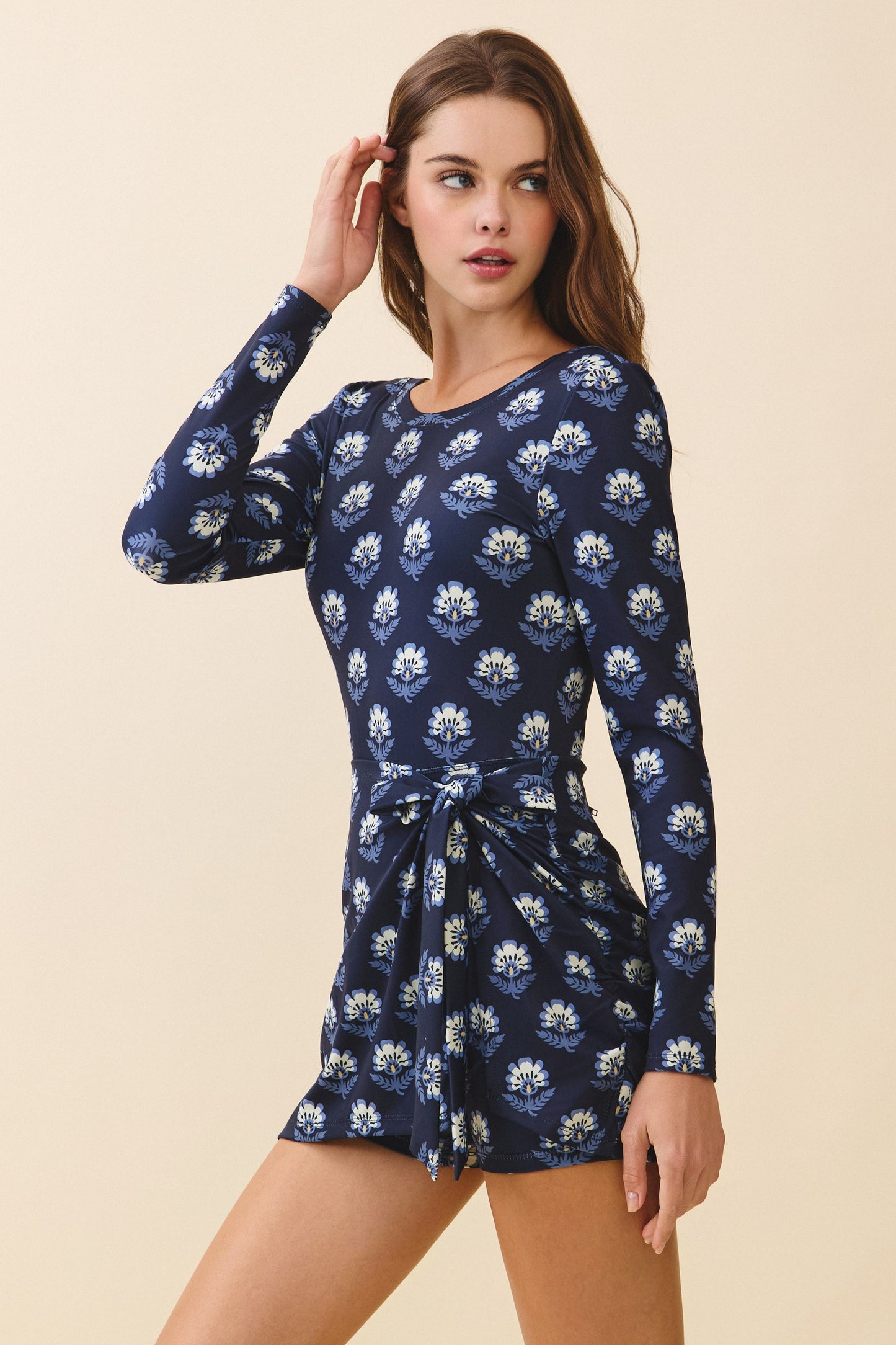Terra Navy Print Dress