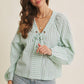 Isla Green Stripe Blouse