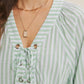 Isla Green Stripe Blouse