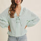 Isla Green Stripe Blouse