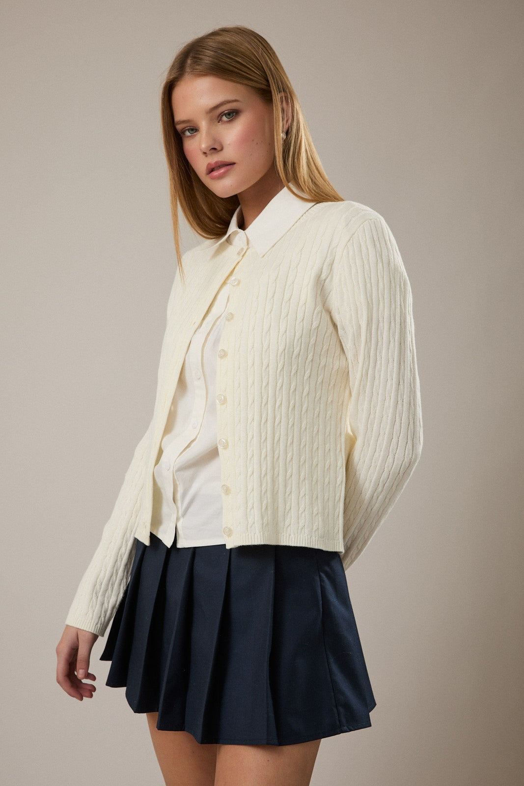Lily Cream Cable Knit Sweater