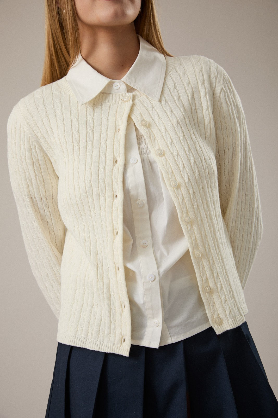Lily Cream Cable Knit Sweater