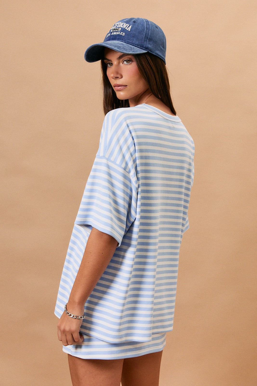 Lily Blue Striped Set Top