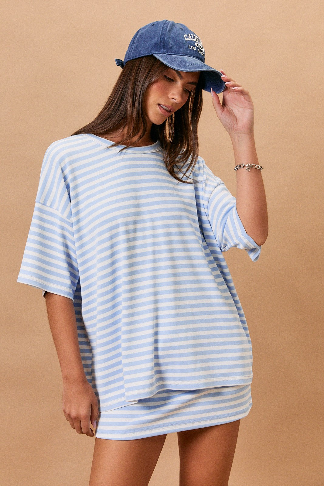 Lily Blue Striped Set Top