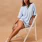 Lily Blue Striped Set Top