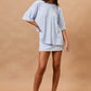 Lily Blue Striped Set Top