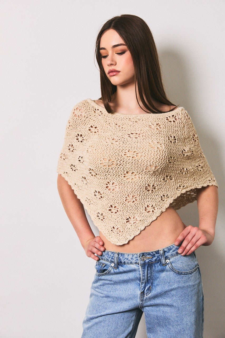 Lexi Cream Poncho