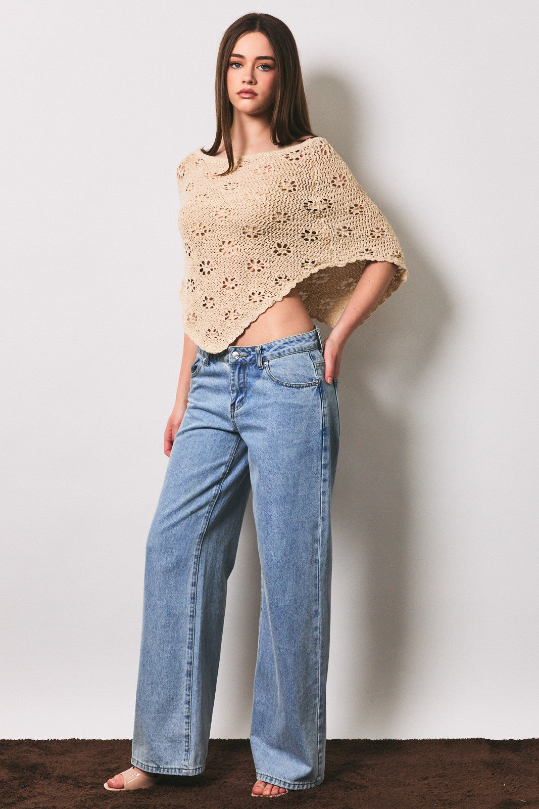 Lexi Cream Poncho