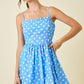 Deliah Blue Polka Dot Bubble Dress
