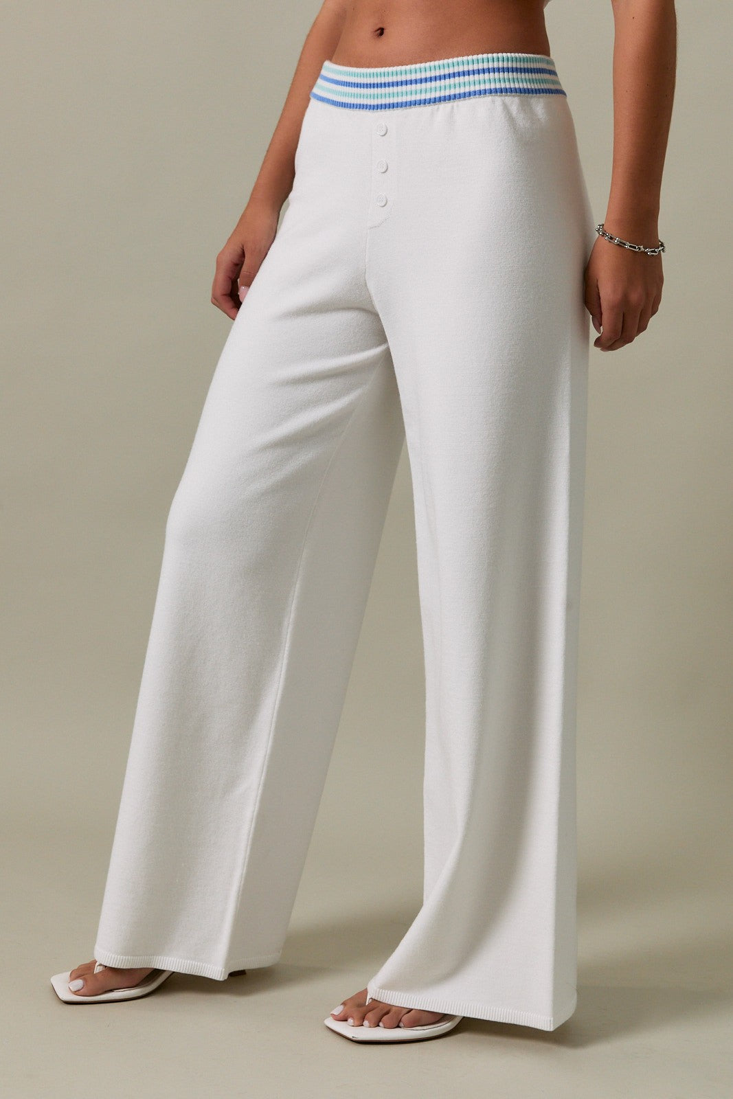 Laura Blue Striped Pants