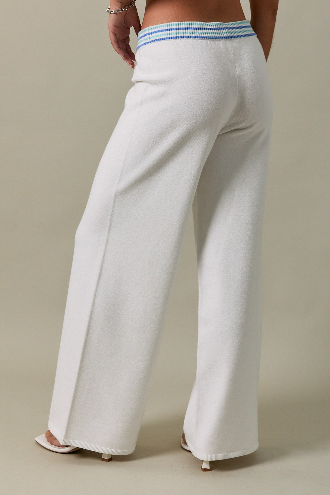Laura Blue Striped Pants