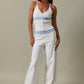 Laura Blue Striped Top