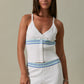 Laura Blue Striped Top