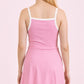Front Slit Activewear Mini Dress Pink