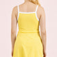 Front Slit Activewear Mini Dress Yellow