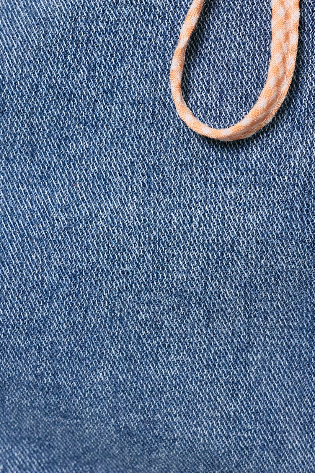 Lara Mid Waist Denim Skirt With Gingham Waist