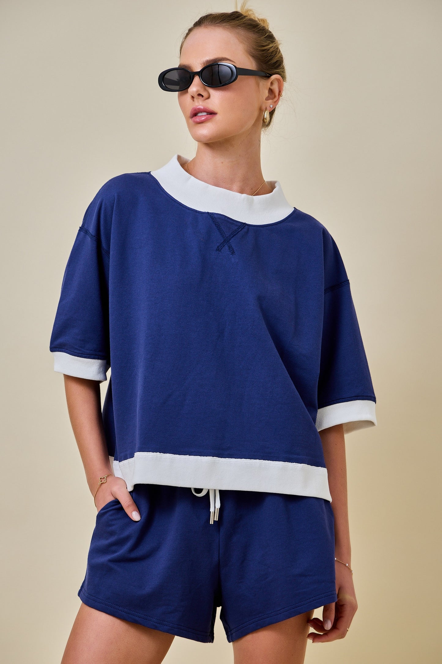 Dallas Navy Set Top