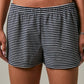 Lana Navy Oatmeal Stripe Set Shorts