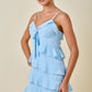 Destiny Blue Ruffle Mini Dress
