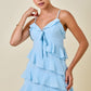 Destiny Blue Ruffle Mini Dress