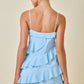Destiny Blue Ruffle Mini Dress