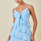 Destiny Blue Ruffle Mini Dress