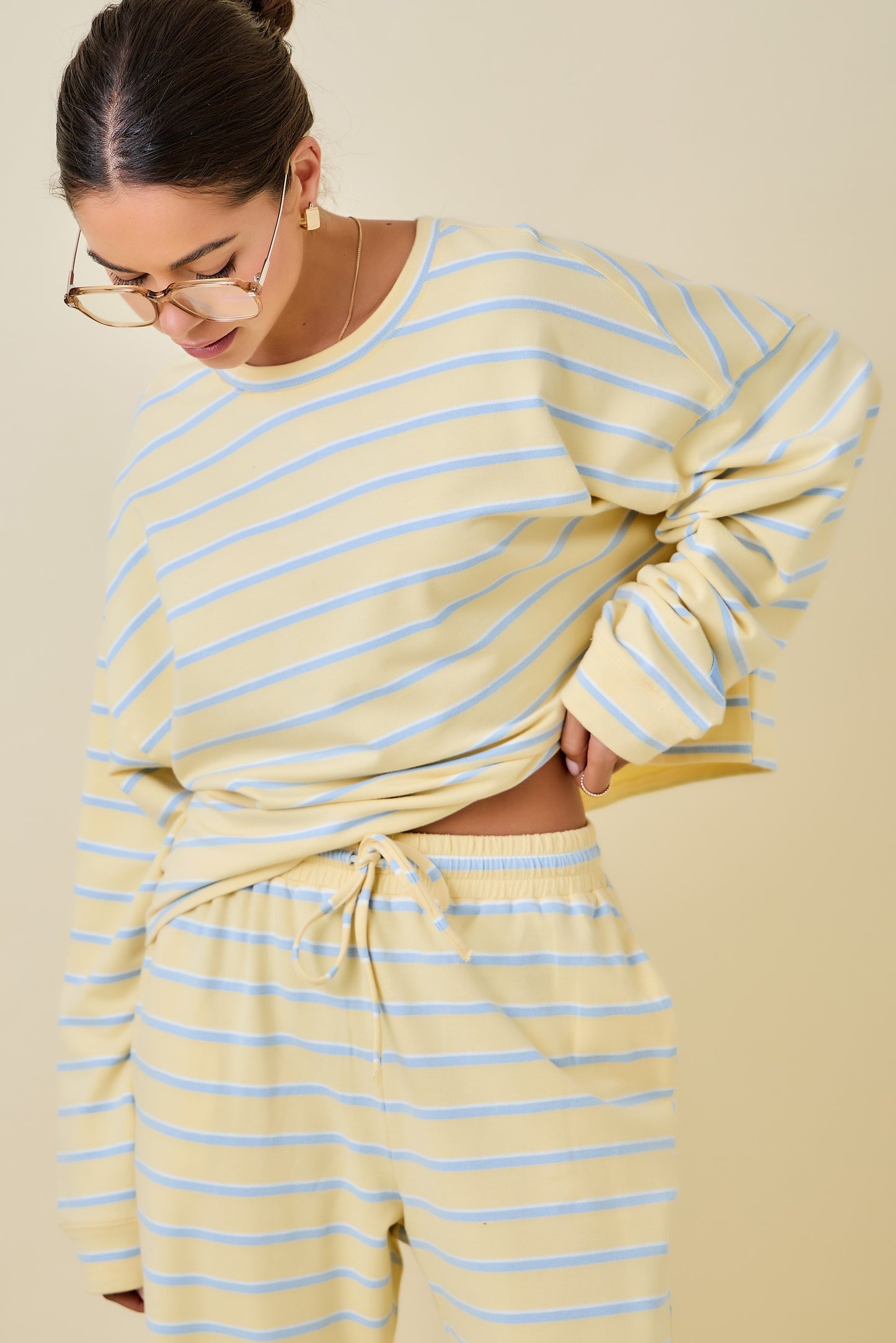 Diana Striped Long Sleeve Yellow