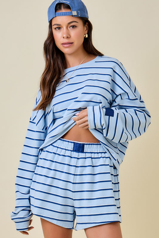 Diana Striped Long Sleeve Blue