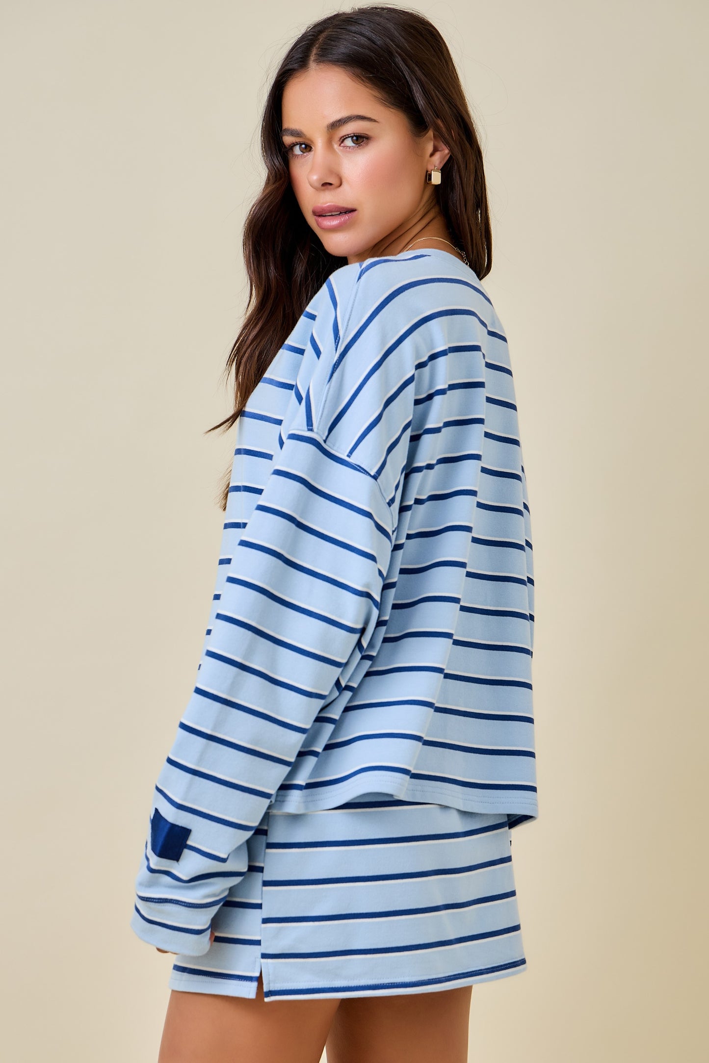 Diana Striped Long Sleeve Blue
