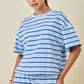 Dylan Striped Set Top Blue