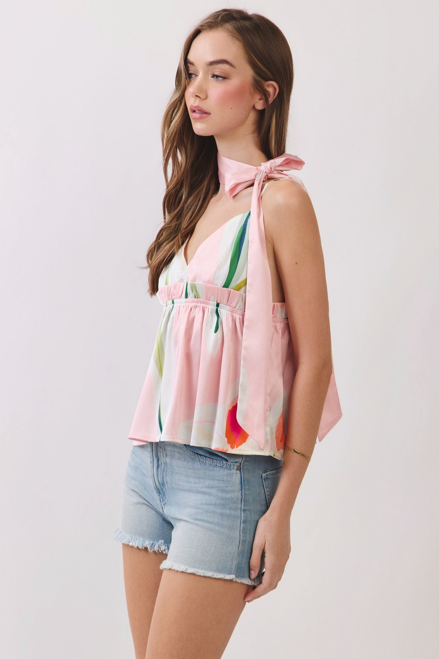 Taylor Pink Scarf Top