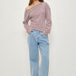 Oscar Asymmetrical Long Sleeve Striped Top