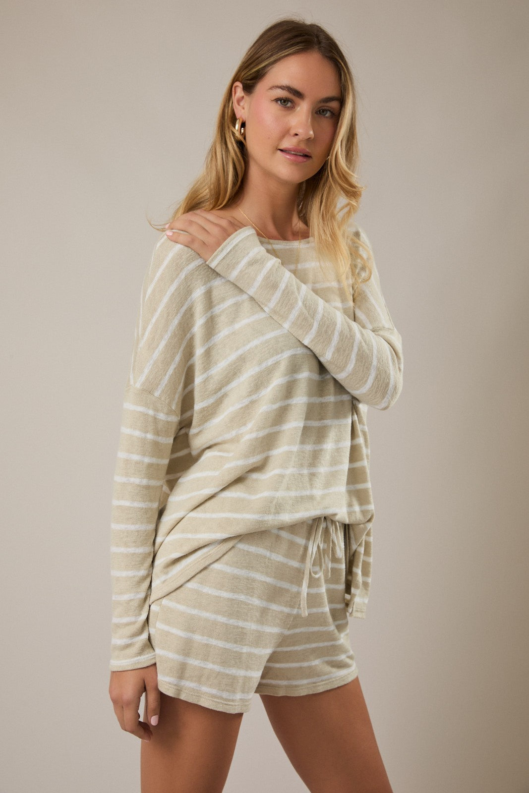 Glen Taupe Stripe Set