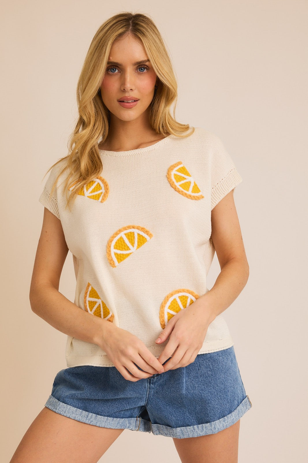 Gina Orange Slice Top