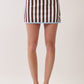 Trinity Brown Stripe Skirt