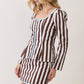 Trinity Brown Stripe Skirt
