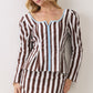 Trinity Brown Stripe Top