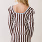Trinity Brown Stripe Top