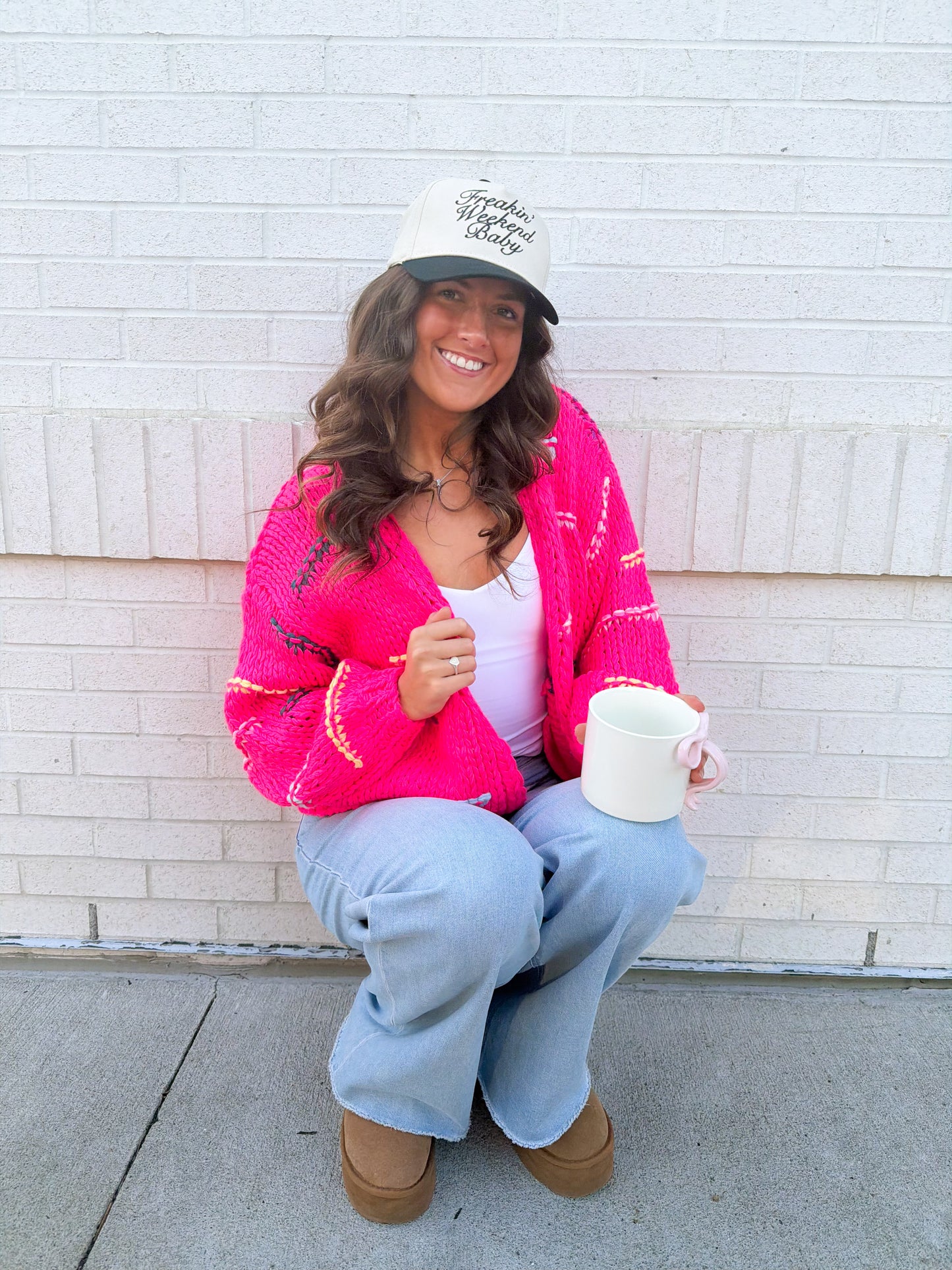 Lucy Hot Pink Cardigan