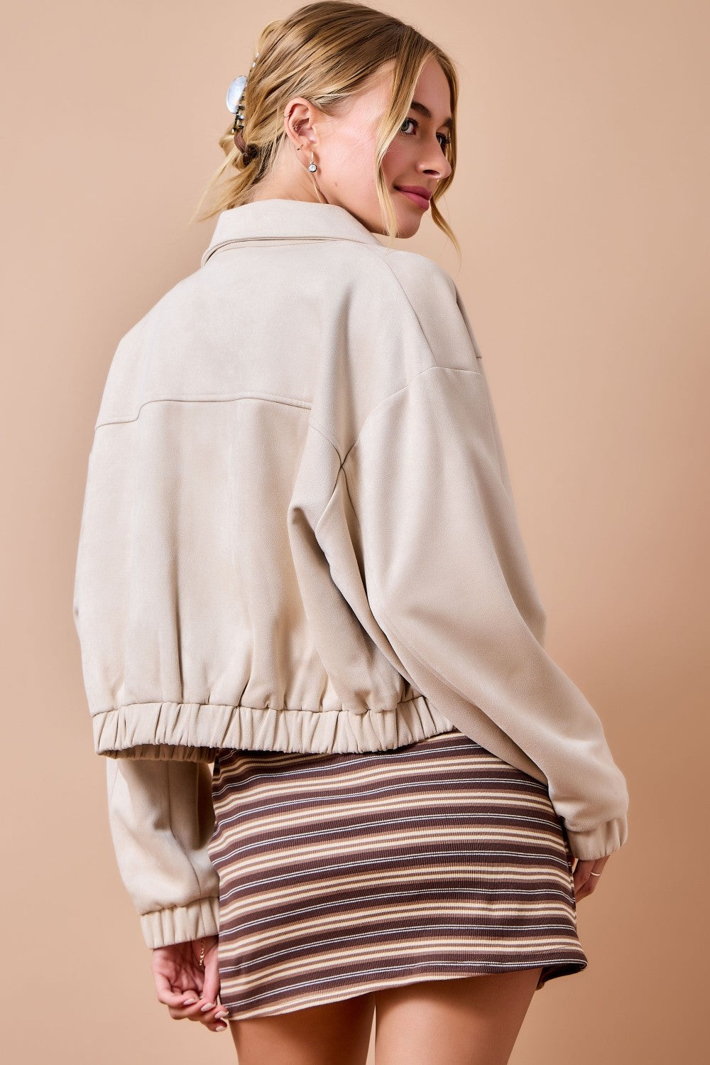 Debra Suede Bomber