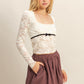 Hannah Ribbon Detail Lace Top